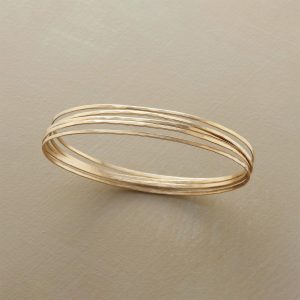 Golden Orbit Bangle Bracelets